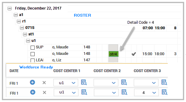 Detail Code and CostCenter
Example 2